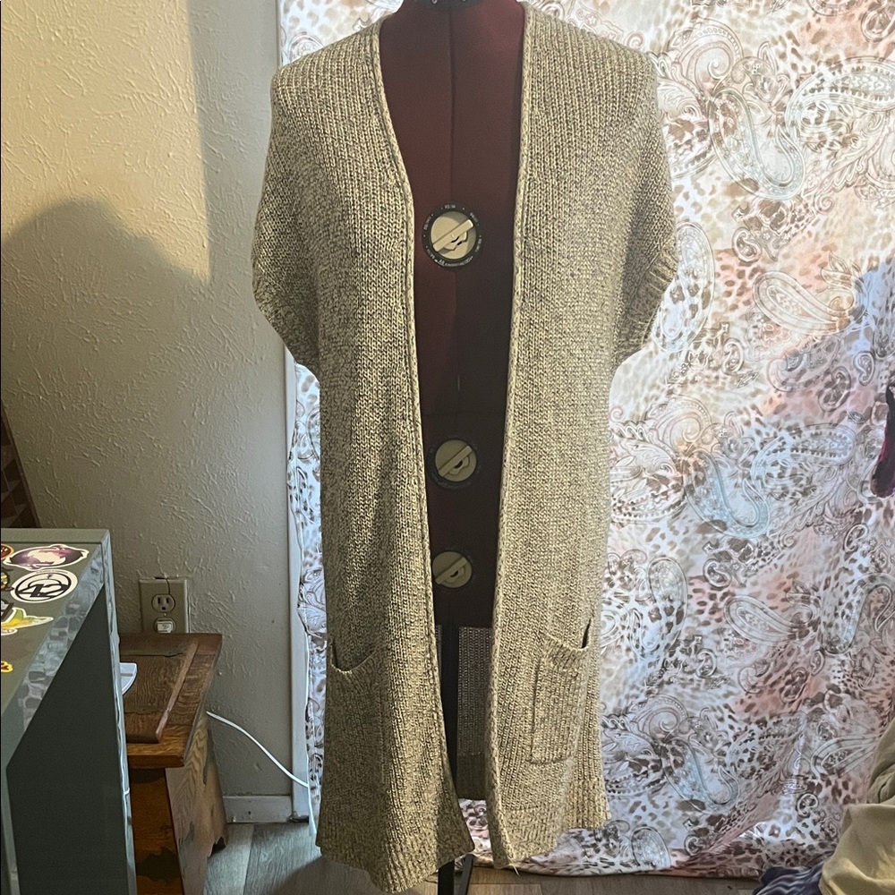 Caslon Heathered Gray Cardigan